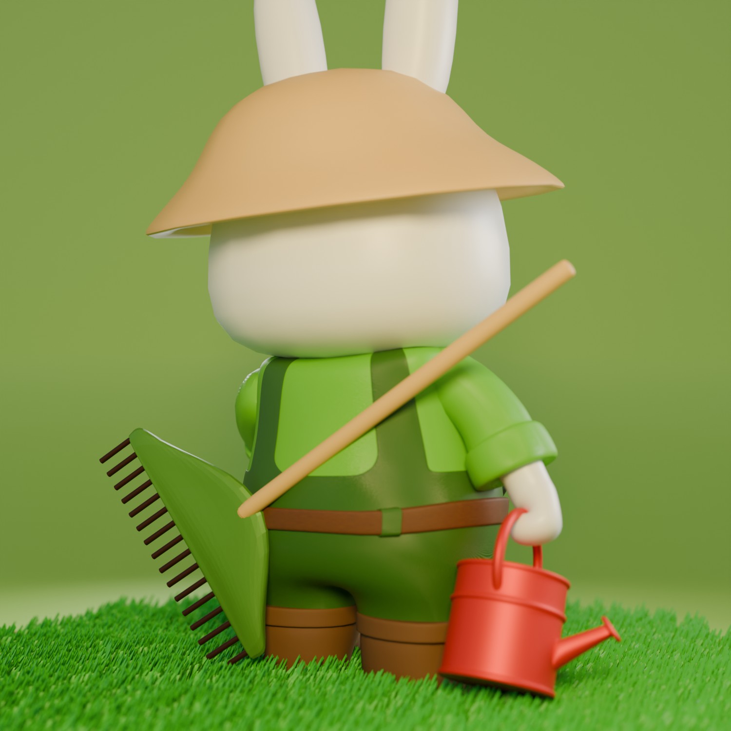 Art Toy Conejo — Vista Lateral